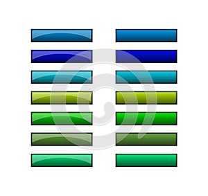 Buttons for web - blue green