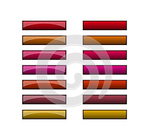 Buttons for web - red shades