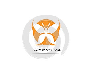 Buttterfly logo vector template animal