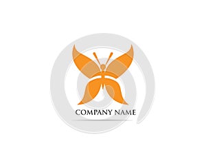 Buttterfly logo vector template animal
