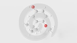 butylated hydroxyanisole molecule 3d, molecular structure, ball and stick model, structural chemical formula food preservative