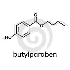 Butylparaben chemical formula photo