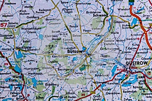 Butzow, Germany, on a road m