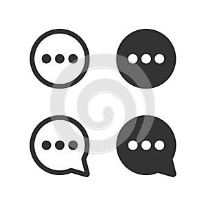 Buuble chat icon. Comment symbol. Social media speech logo in vector flat