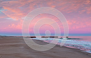 Buxton Jetty In the Pink Outer Banks North Carolina