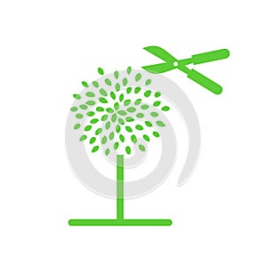 Buxus Trimming Icon, Spring Yard Care, Green icon