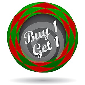 Buy 1 get 1 colorful icon