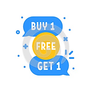 buy 1 get one free promotion bubbles