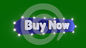 Buy 3d now with green background