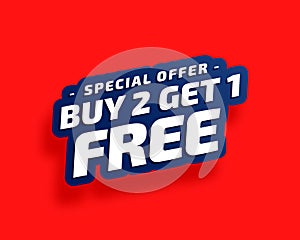 buy 2 get 1 free sticker background for web store promo photo