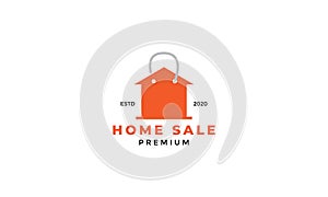 Buy  home or house or real estate with shop bag discount  logo design