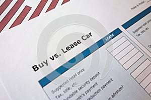 Buy or lease comparison