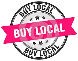 buy local stamp. buy local label on transparent background. round sign