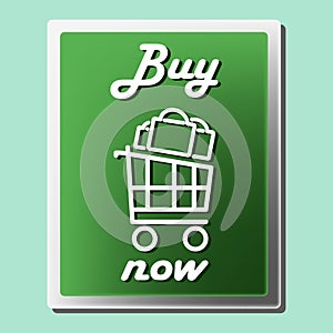 Buy now icon. Shopping design ivector illustration