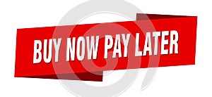 buy now pay later banner template. buy now pay later ribbon label.
