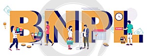 Buy now pay later BNPL online shopping vector