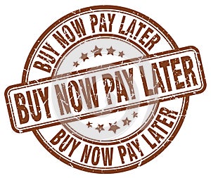 buy now pay later brown stamp