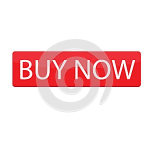 Buy now red button. website element. online shop icon, shopping cart icon