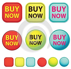 Buy now web buttons and blank buttons