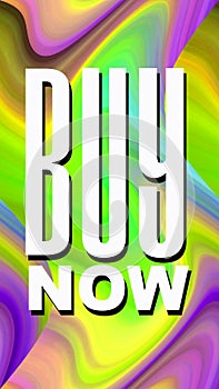 buy now words on vivid abstract digital wavy background. online shopping concept