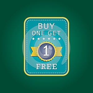 buy one get one free badge. Vector illustration decorative design