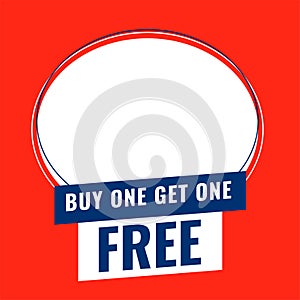 Buy one get one free banner with space to add product image