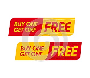 Buy one get one free label template design
