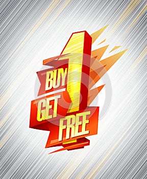 Buy one get one free sale banner design concept