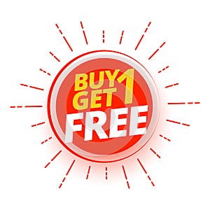 Buy one get one free shopping offer design