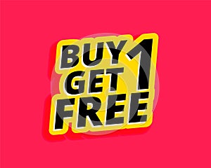 Buy one get one free sticker label design