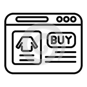 Buy online cloth icon outline vector. Internet store
