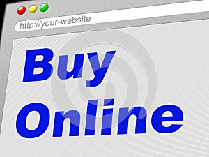 Buy Online Indicates World Wide Web And Retail