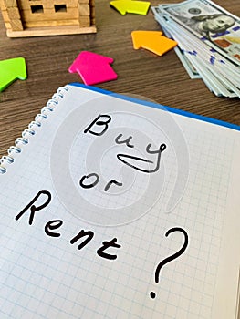 Buy or rent house. Real estate concept