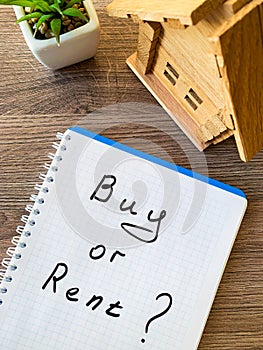 Buy or rent house. Real estate concept