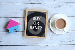 Buy or rent questions on a blackboard.