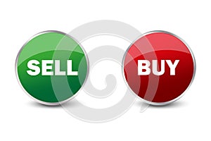 Buy, Sell button icons. Trading Button. Vector illustration. EPS 10.