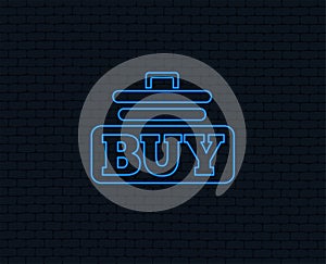 Buy sign icon. Online buying cart button.