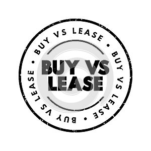 Buy Vs Lease text quote, concept background