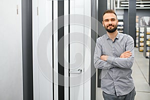 Buyer chooses door in store. Shop window of doors. A large selection of doors for house