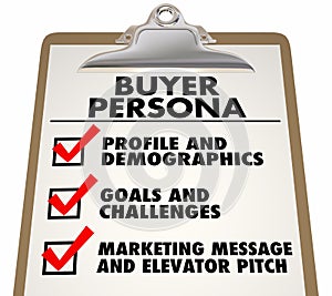 Buyer Persona Clipboard Checklist Customer Profile