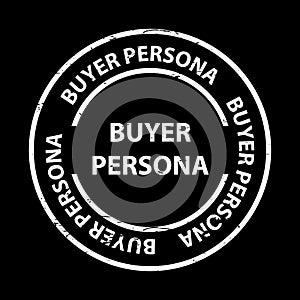 buyer persona stamp on black