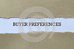 Buyer preferences on paper