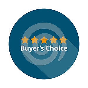 buyer\'s choice badge on white