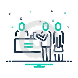 Mix icon for Buyers, client and consumer