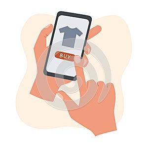 Buying clothes with mobile phone