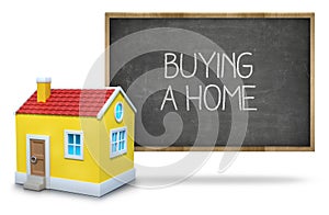 Buying a home on Blackboard with 3d house