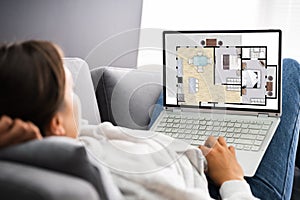 Buying House Online On Laptop