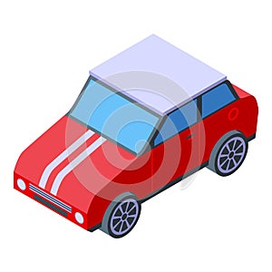 Buying mini car icon, isometric style