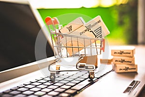 Buying and selling online, idea about digital commerce