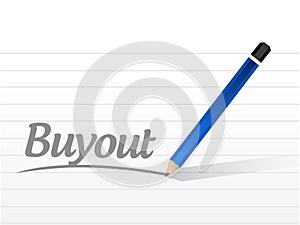 buyout sign message illustration design